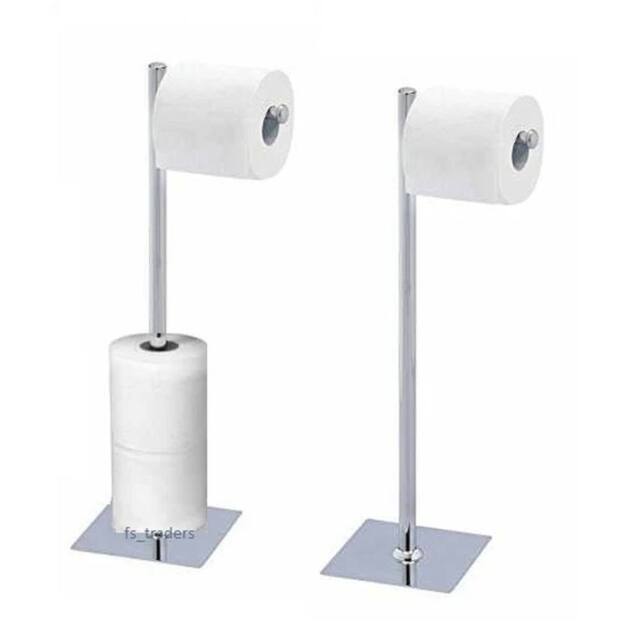 Kelvenix CHROME TOILET ROLL HOLDER STAND in Silver - image 1
