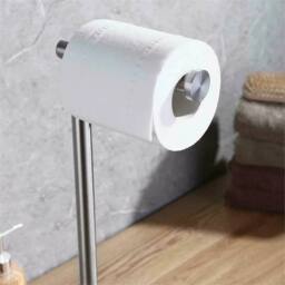 Kelvenix CHROME TOILET ROLL HOLDER STAND in Silver - thumbnail 3