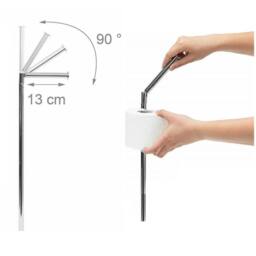 Kelvenix CHROME TOILET ROLL HOLDER STAND in Silver - thumbnail 2