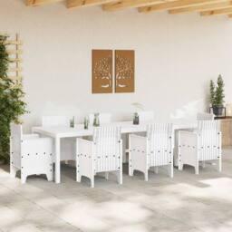 Berkfield Home Garden Table White 300x100x73 cm Poly Rattan - Size: 300 x 100 x 73 cm - thumbnail 1