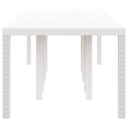 Berkfield Home Garden Table White 300x100x73 cm Poly Rattan - Size: 300 x 100 x 73 cm - thumbnail 5