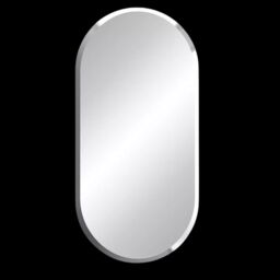 Pirlo Plush Frameless Wall Large Oval Vanity Mirror For Bedroom, Bathroom, Living Room in Clear - thumbnail 5