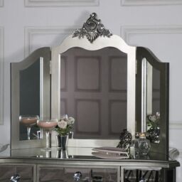 Melody Maison Ornate Triple Dressing Table Mirror - Tiffany Range in Silver - thumbnail 3