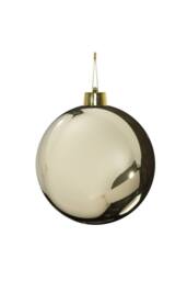 KDMD Champagne Shiny Shatterproof Bauble x1 30cm in Light Sand - thumbnail 2