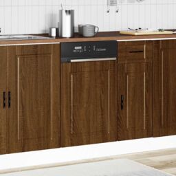 Berkfield Home Dishwasher Panel Porto Brown Oak 45x1, 5x67 cm Engineered Wood - thumbnail 3