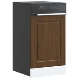 Berkfield Home Dishwasher Panel Porto Brown Oak 45x1, 5x67 cm Engineered Wood - thumbnail 1