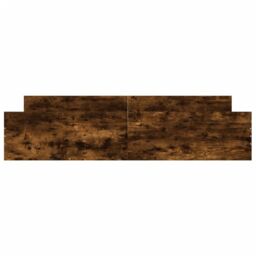 Berkfield Home Bed Frame with Headboard with Footboard Smoked Oak 180x200 cm Super King in Brown - thumbnail 4