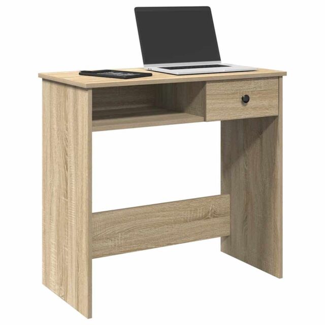 Berkfield Home Desk Sonoma Oak 80x40x75 cm Engineered Wood in Brown - Size: 80 x 40 x 75 cm - image 1
