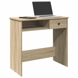 Berkfield Home Desk Sonoma Oak 80x40x75 cm Engineered Wood in Brown - Size: 80 x 40 x 75 cm - thumbnail 1