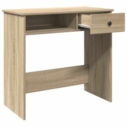 Berkfield Home Desk Sonoma Oak 80x40x75 cm Engineered Wood in Brown - Size: 80 x 40 x 75 cm - thumbnail 4
