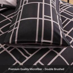 Grace Premium Microfiber Duvet Cover Set Lightweight & Breathable in Light Brown - Size: King - thumbnail 7