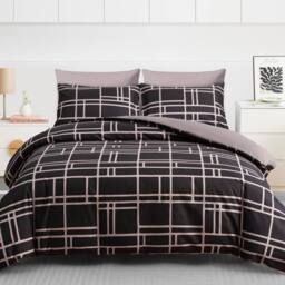 Grace Premium Microfiber Duvet Cover Set Lightweight & Breathable in Light Brown - Size: King - thumbnail 3
