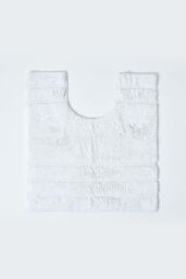 Homescapes Spa Supreme Luxury Bath Mat & Pedestal Set in White - thumbnail 3