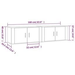 Berkfield Home Classic Wall-mounted TV Cabinets 2 pcs Concrete Grey 80x34.5x40 cm - thumbnail 8