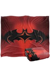 Batman Blanket, 152x127 cm & Robin Logo Silky Touch Super Soft Throw Blanket in White - thumbnail 2