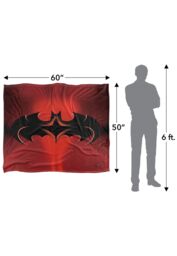 Batman Blanket, 152x127 cm & Robin Logo Silky Touch Super Soft Throw Blanket in White - thumbnail 5