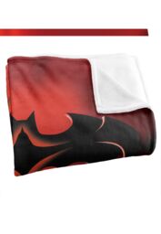 Batman Blanket, 152x127 cm & Robin Logo Silky Touch Super Soft Throw Blanket in White - thumbnail 3