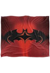 Batman Blanket, 152x127 cm & Robin Logo Silky Touch Super Soft Throw Blanket in White - thumbnail 1