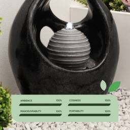 Gardenwize Solar Baroque Style Water Feature With Battery Back up in Dark Brown - thumbnail 6