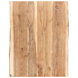 Berkfield Home Table Top Solid Acacia Wood 80x(50-60)x3.8 cm in Brown - thumbnail 1