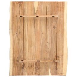 Berkfield Home Table Top Solid Acacia Wood 80x(50-60)x3.8 cm in Brown - thumbnail 2