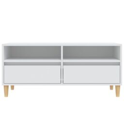 Berkfield Home TV Cabinet White 100x34.5x44.5 cm Engineered Wood - thumbnail 6
