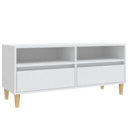 Berkfield Home TV Cabinet White 100x34.5x44.5 cm Engineered Wood - thumbnail 2
