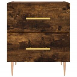 Berkfield Home Bedside Cabinets 2 pcs Smoked Oak 40x35x47.5 cm Engineered Wood in Brown - thumbnail 6