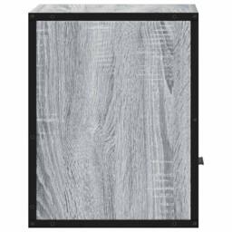Berkfield Home Durable Wall-mounted Bedside Cabinet Grey Sonoma 40x31x39.5 cm - thumbnail 6