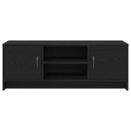 Berkfield Home TV Cabinet Black Oak 102x30x37.5 cm Engineered Wood - thumbnail 6