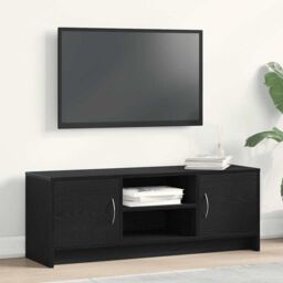 Berkfield Home TV Cabinet Black Oak 102x30x37.5 cm Engineered Wood