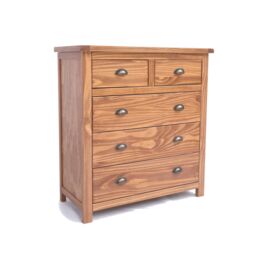 Cabinet Bits Padua 5 Drawer Chest of Drawers Brass Cup Handle in Brown - thumbnail 2