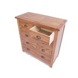Cabinet Bits Padua 5 Drawer Chest of Drawers Brass Cup Handle in Brown - thumbnail 4
