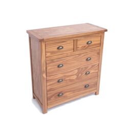 Cabinet Bits Padua 5 Drawer Chest of Drawers Brass Cup Handle in Brown - thumbnail 3