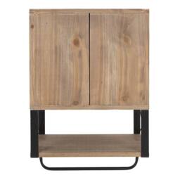 KORVIXA Brown Wall Mounted Bathroom Storage Cabinet - thumbnail 4