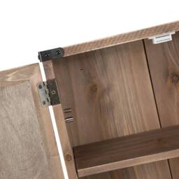 KORVIXA Brown Wall Mounted Bathroom Storage Cabinet - thumbnail 2