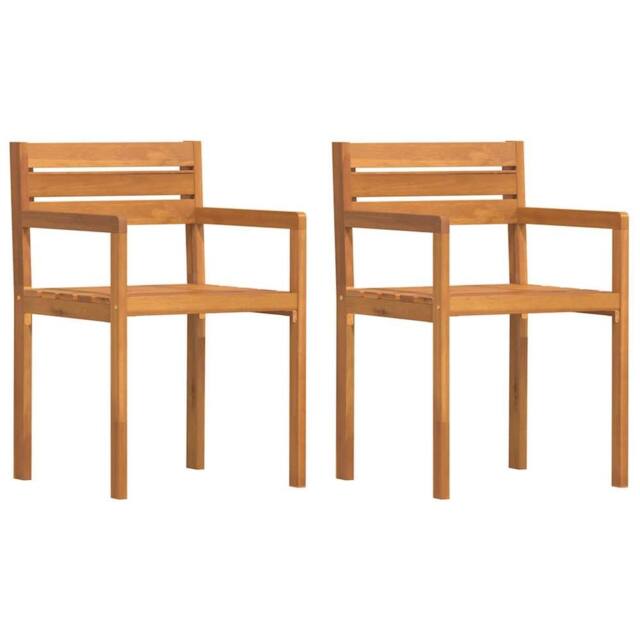 Berkfield Home Garden Chairs 2 pcs 50x53x80 cm Solid Wood Acacia in Brown - Size: 50 x 53 x 80 cm - image 1