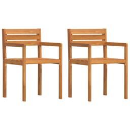 Berkfield Home Garden Chairs 2 pcs 50x53x80 cm Solid Wood Acacia in Brown - Size: 50 x 53 x 80 cm - thumbnail 1