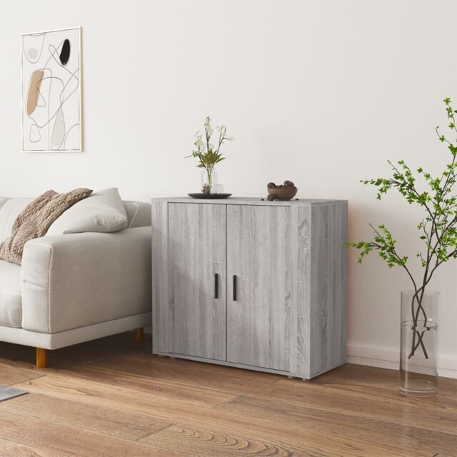 Berkfield Home Sideboard Grey Sonoma 80x33x70 cm Engineered Wood - Size: 80 x 33 x 70 cm - image 1