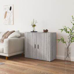 Berkfield Home Sideboard Grey Sonoma 80x33x70 cm Engineered Wood - Size: 80 x 33 x 70 cm - thumbnail 1
