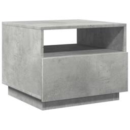 Berkfield Home Coffee Table with LED Lights Concrete Grey 50x49x40 cm - Size: 50 x 49 x 40 cm - thumbnail 3
