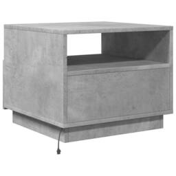 Berkfield Home Coffee Table with LED Lights Concrete Grey 50x49x40 cm - Size: 50 x 49 x 40 cm - thumbnail 9