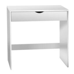 KORVIXA White Wooden Dressing Table Vanity Computer Desk Bedroom Furniture - Size: 100 cm x 100 cm
