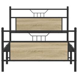 Berkfield Home Bed Frame without Mattress Sonoma Oak 100x190 cm Engineered Wood in Brown - thumbnail 6