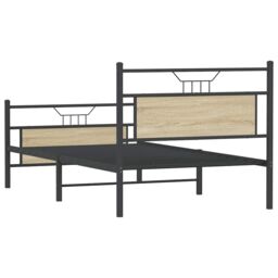 Berkfield Home Bed Frame without Mattress Sonoma Oak 100x190 cm Engineered Wood in Brown - thumbnail 8