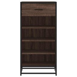 Berkfield Home Shoe Rack Brown Oak 48x38x97.5 cm Engineered Wood - thumbnail 4