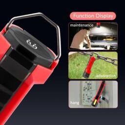NESTLUNE COB LED Work Light Car Mechanic USB Rechargeable in Red - thumbnail 5