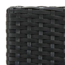 Berkfield Home Garden Bar Stools with Cushions 4 pcs Black Poly Rattan - thumbnail 7