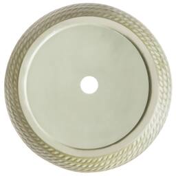 Wyld and Coco 39cm Green Fibre Clay Round Planter with Embossed Pattern Durable - thumbnail 5