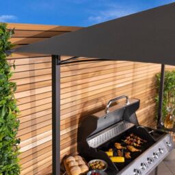 Charles Bentley 8 X 5Ft Steel Grill Gazebo Outdoor Tent Shelter in Grey - thumbnail 3